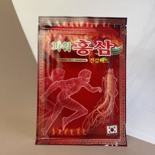 Пластырь согревающий с красным женьшенем Korean Red Ginseng Power Pad ,20 шт.
